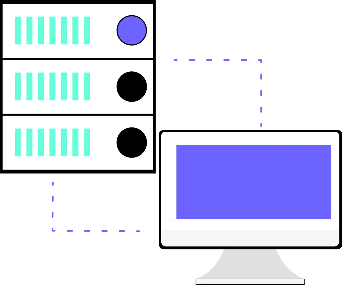 Illustration d'une baie de serveurs